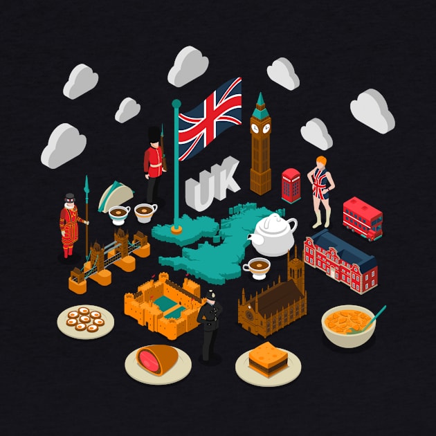 UK Isometric Map by saigon199x